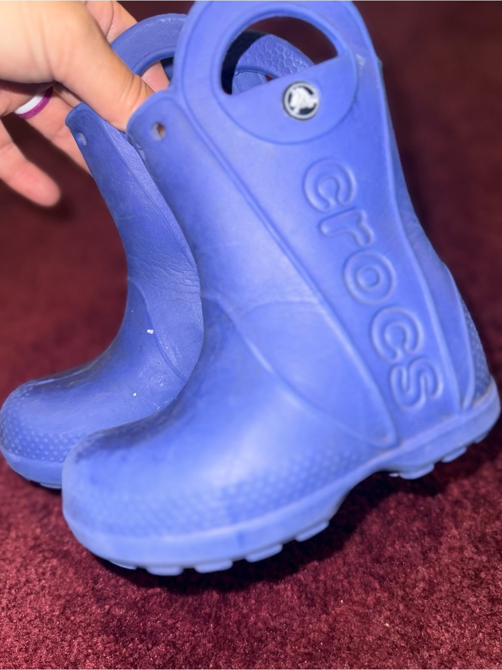 Rain Boots crocs blue toddler boys girls unisex size 7